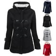 thumbnail image 4 of Women Jackets Winter Overcoat Zip Causal Outwear Coat Female Hooded Casaco Lady, 4 of 5