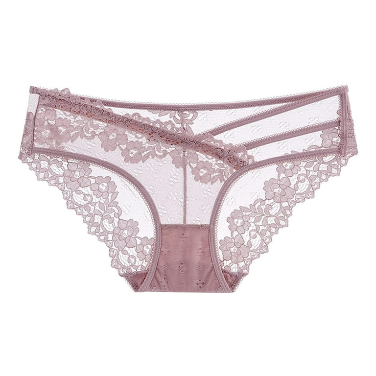HUPOM Pregnancy Underwear For Women Panties For Girls High Cut Leisure Tie  Seamless Waistband Pink M 