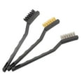 thumbnail image 3 of Almencla 3 Pieces Wire Brush Set Scratch Brushes for Deep Cleaning Paint Remover Dirt black, 3 of 8
