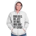 thumbnail image 5 of Good Girls Dont Get Caught Sassy Zip Hoodie Sweatshirt Women Brisco Brands L, 5 of 6
