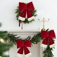 thumbnail image 4 of Vacemry Under $5 Burgundy Velvet 3D Bow, Large Decorative Hanging Bow for Christmas Tree, Wine Red Oversized Ribbon for Window Doorway, Festive Embellishment for Wreath Garland, Party Backdrop Decor, 4 of 9
