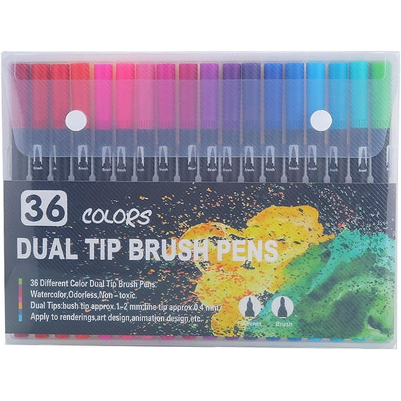 YSTIANN Ensemble de Stylos à Pinceau Doux à Double Pointe – Marqueurs Aquarelle Non Saignants pour Projets d'Art Étudiant, Croquis, et Expression Créative AZ78-5637