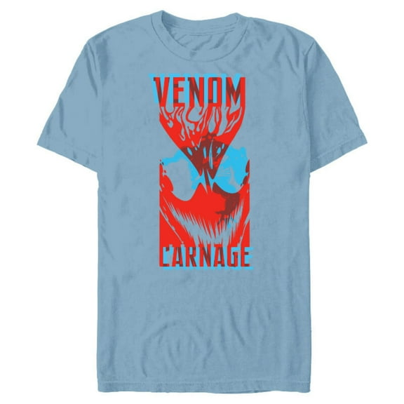 Marvel Venom: Let There Be Carnage Blue Red Overlay Standard - Short Sleeve Blended T-Shirt for Adults – Customized-Ocean Blue