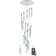 thumbnail image 3 of Modern Crystal Chandelier Dimmable LED Pendant Light Fixture 18-Light Silver Staircase Mini Chandelier Lobby Living Room Bedroom Foyer Flush Mount High Ceiling Light Fixtures(90W), 3 of 8