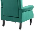 thumbnail image 6 of Velvet Wood Frame Armchair with Wide Backrest and Cushions, Modern Accent Chair, Lounge Chair with Sturdy Wood Legs for Living Room Bedroom, Green, 6 of 9