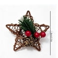 thumbnail image 3 of 2026 Christmas Home Party Decoration Rattan Star Christmas Ornament Woven Star Hanging Decoration With Red Berries For Xmas Tree Decor Christmas Celebration Party Supplies, 3 of 7