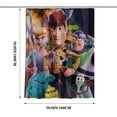 thumbnail image 3 of Lheaggik Cartoon Story 4 Pcs Bathroom Sets with Shower Curtain and Rugs, Waterproof Polyester Shower Curtain Sets with Hooks, 3 of 5