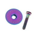 thumbnail image 1 of RISK Titanium Bike Handle Cover Kit Cover Cover Cap RISK Cap RISK Headset Cover Screw Multicolor-Milky Way, 1 of 9
