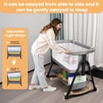 thumbnail image 5 of SACVON Baby Bassinet Bedside Sleeper, 6 adjustable height settings, compatible with adult beds, suitable for babies under 12 months, unisex (Gray), 5 of 8