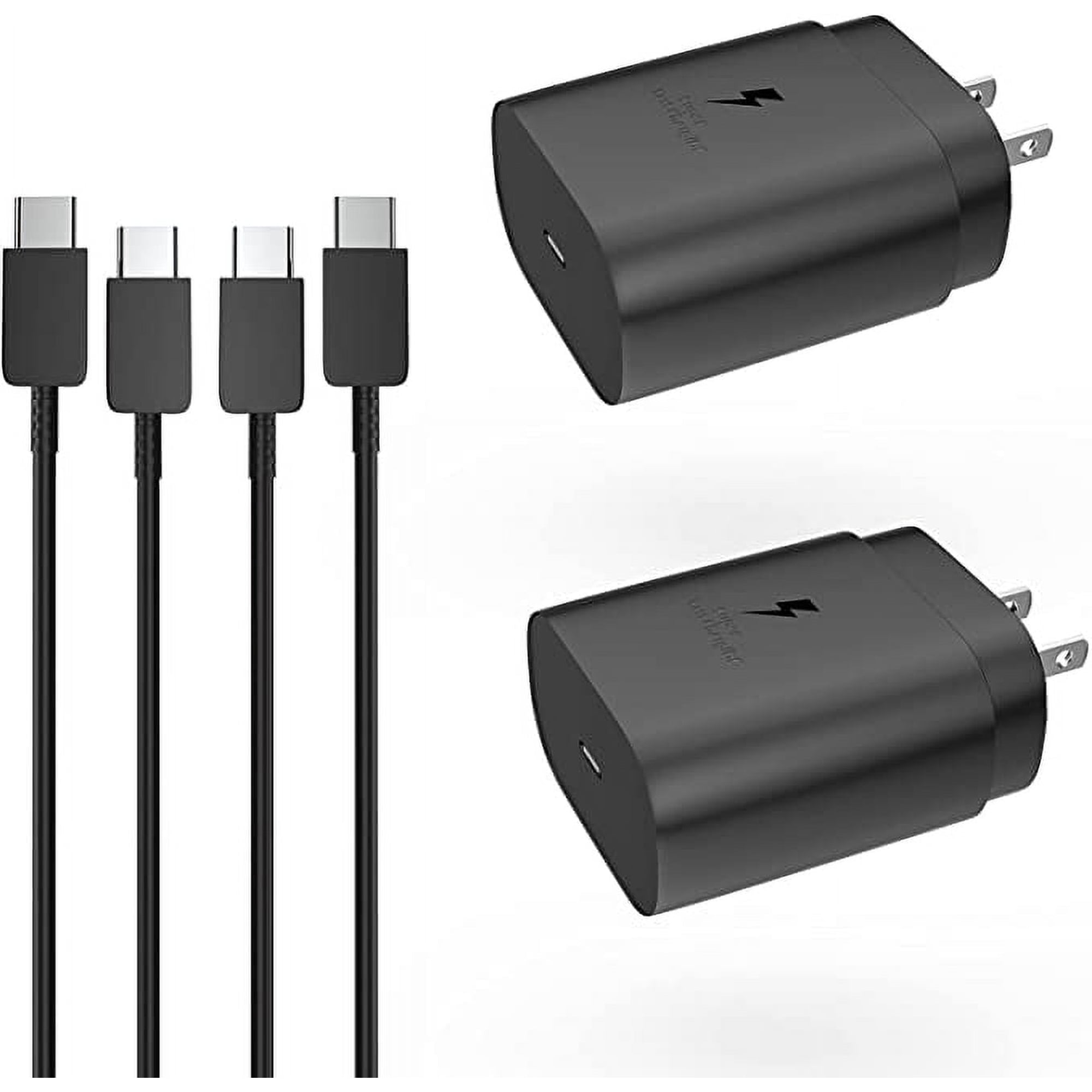 Samsung 2 Pack Fast Charging 25W Wall Charger Adapter with Type C Cable Compatible Samsung Galaxy S22/S22+/S22Ultra/S21/S21+/S20/S20+/S10/S10/Note 20 Ultra- 2 pack