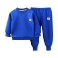 thumbnail image 2 of Xdegoge Toddler 2 Piece Sets Sweatshirts and Pants Outfits Kids Fall Pullover Sweater Joggers Sweatpants Sets Boys Girls Warm Fleece Clothes Age 0-10 Years, 2 of 9