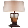 thumbnail image 1 of Benzara BM240305 Lampe de Table avec Base en Piédestal Colorblock, Marron, 1 of 5