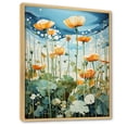 thumbnail image 2 of Designart "Serenity In Orange Symbolic Blooming Growth" Plants Floater Framed Wall Art Living Room, 2 of 5