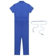 thumbnail image 6 of Zaldita Men's Work Overalls One Piece Mechanics Workwear Lightweight Jumpsuits Short Sleeve Suits Blue L, 6 of 7