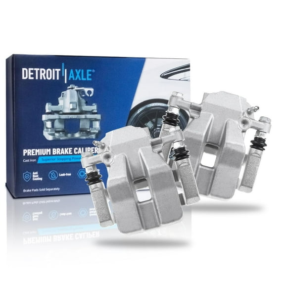 Detroit Axle - 2pc Rear Brake Calipers for 2006-2012 Toyota RAV4 Disc Brake Calipers w/Brackets Replacement Assembly