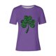 thumbnail image 2 of Mujeres Manga Corta de Verano Tops Impreso Sudadera Casual, Cuello Redondo Blusa Ligera para la Primavera Y el Verano, 2 of 4