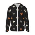 thumbnail image 1 of Fotbe Funny Chicken Chaqueta con Protección Solar UPF 50+ para Hombre y Mujer, Camisa con Capucha y Bolsillos-XX-Large, 1 of 7