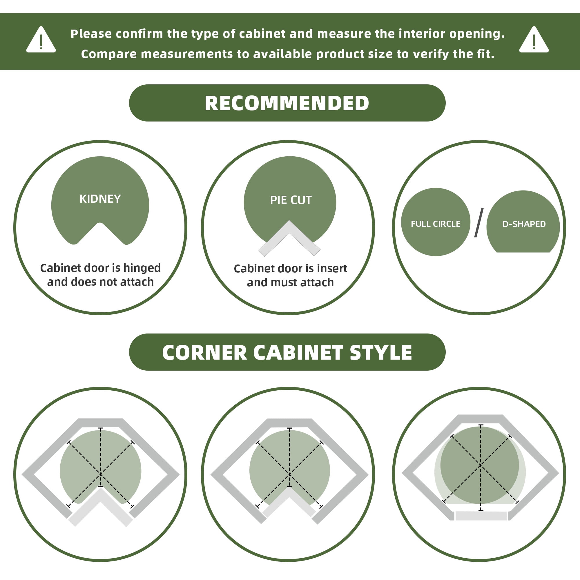 Uforic 2-Tier 28" Round Lazy Susan Corner Cabinet Organizer with Adjustable Height - Silver