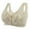 Beige, variant on Women Lace Front Buckle Prints Underwear Without Rims Vest Lace Plus Size Bra Underwear