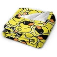 thumbnail image 2 of Rubber Duck with Sunglasses Throw Blanket Ultra Soft Warm All Season Cute Cartoon Animals Decorative Fleece Blankets for Bed Chair Car Sofa Couch Bedroom 60"X50", 2 of 6