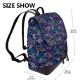 thumbnail image 2 of Fotbe Cute Line Fish Mochila Bolso con Estampado para Mujer, Mochila Antirrobo de Nylon Impermeable, Bolsa Ligera de Hombro, 2 of 4