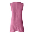 thumbnail image 5 of Pincandy Women Casual Tank Dress Sleeveless Mock Neck Back Zipper Linen Summer Dress Scallop Halter Dress Sundress Beachwear, 5 of 5