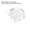 thumbnail image 2 of Unique Bargains LED Neon Mounting Clips Fixing Clamps Holder Fit 4.5 to 6mm Silicone LED Neon Strip Lighting Clear 30 Pack, 2 of 5