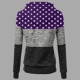 thumbnail image 4 of Vedolay Half Zip Sweatshirt Womens 2023 Fall Fashion Casual Long Sleeve Crewneck Sweatshirt Loose Fit Pullover Hoodie,Purple L, 4 of 5