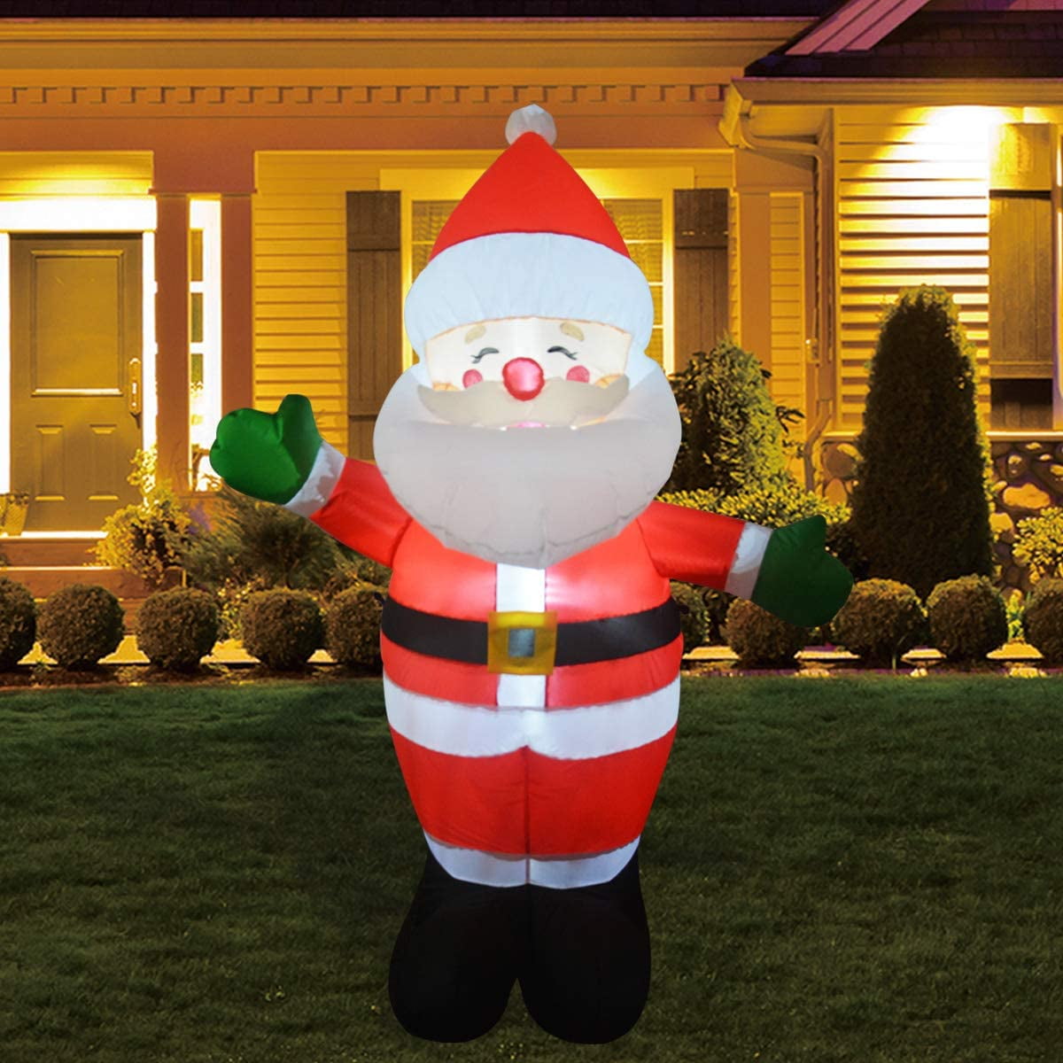 Santa Claus Inflatable Blow Christmas Yard Airblown Decoration 5 Ft Light Decor 