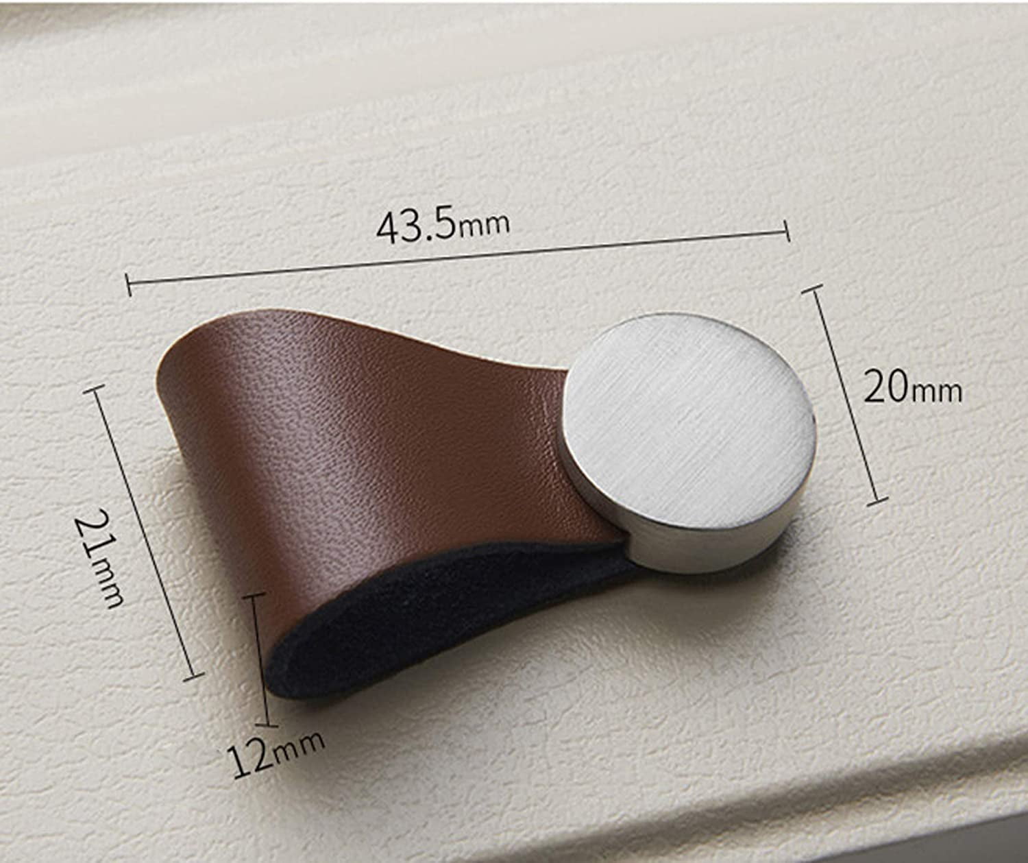 Gamvdout 4 Pcs Drawer Pulls Handmade Leather Dresser Cabinet Knob Handles Collision Avoidance Door Handle Kitchen Pulls Knobs Furniture Hardware Accessory for Sliding Door