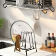 thumbnail image 2 of TIELUTT Metal Cutting Board Holder Rack Versatile Lid Organizer Dish Drying Racks for Kitchen Water Bottle Racking Storage System Kitchen Things over the Dish Drying Rack Adjustable Wall Drying Rack, 2 of 4