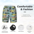 thumbnail image 3 of Fotbe Hawaiian Style Traje de Baño para Hombre – Shorts de Natación de Secado Rápido con Forro y Bolsillos-Medium, 3 of 6