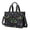 Mushroom and Rainbow Black Pattern, variant on Mushroom and Psychedelic Purple Pattern Canvas Messenger Tote Bag, Laptop Shoulder Bag with Multi Pockets & Removable Strap, Large Capacity Gifts for Women Men Teacher Nurse