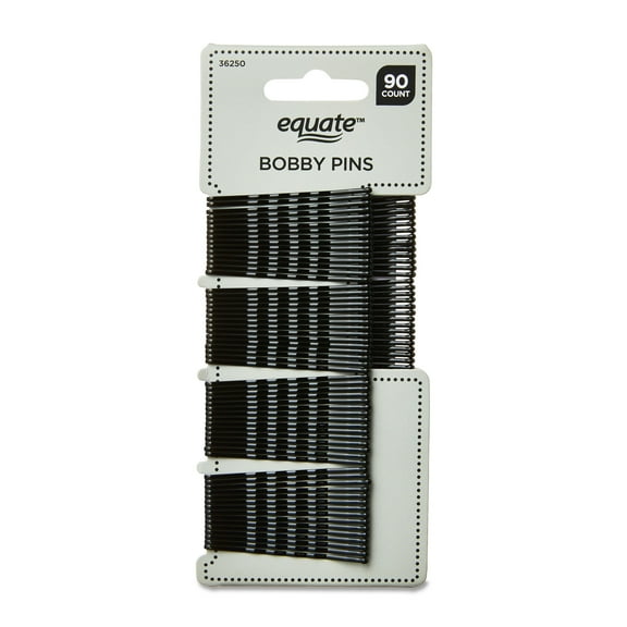 Equate Bobby Pins, Black, 90 Count