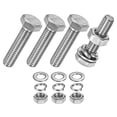 thumbnail image 1 of Uxcell Lot de 4 Vis Hexagonale avec Écrous Rondelles Plates & Verrouillables M6x25mm, 1 of 2