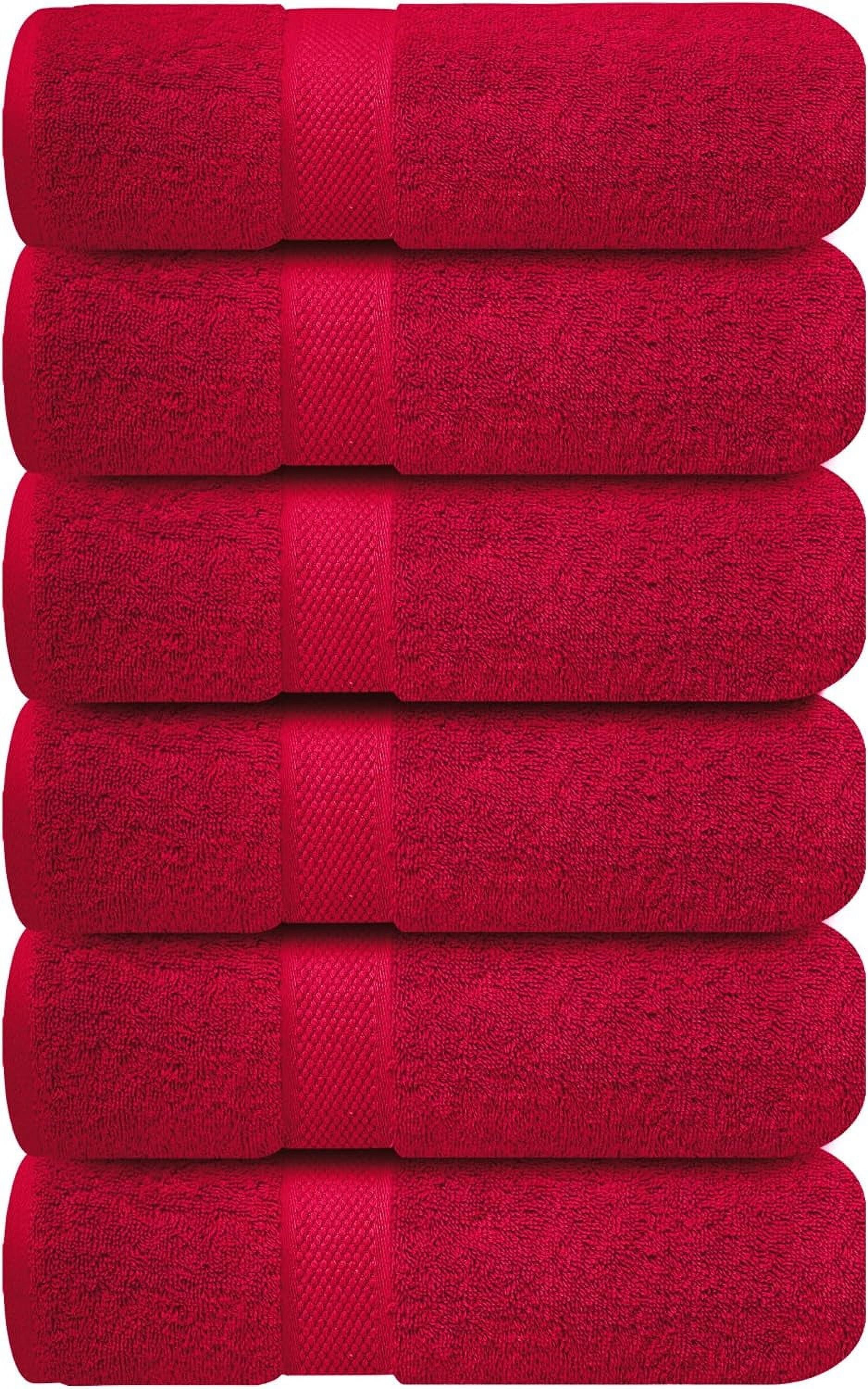 Burgundy Hand Towels for Bathroom - Set of 6 (16x28 inches) 600 GSM, 100% Cotton Ultra Soft, Quick Drying, Hotel Quality Hand Towel Set (Burgundy)
