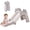 White, variant on Toddler Foldable Slide for Toddlers Kids Indoor Baby Plastic Play Slide with Basketball Hoop and Ball