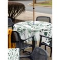 thumbnail image 5 of Square Outdoor Tablecloth With Umbrella Hole And Zipper– Green Eucalyptus Waterproof Patio Table Cover for Party, Picnic, Backyard, 54"x54" , Watercolor Leave Floral Pattern, 5 of 8