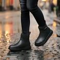 thumbnail image 5 of HISEA Chelsea Rubber Rain Boots for Women,Black,US Size 9, 5 of 8