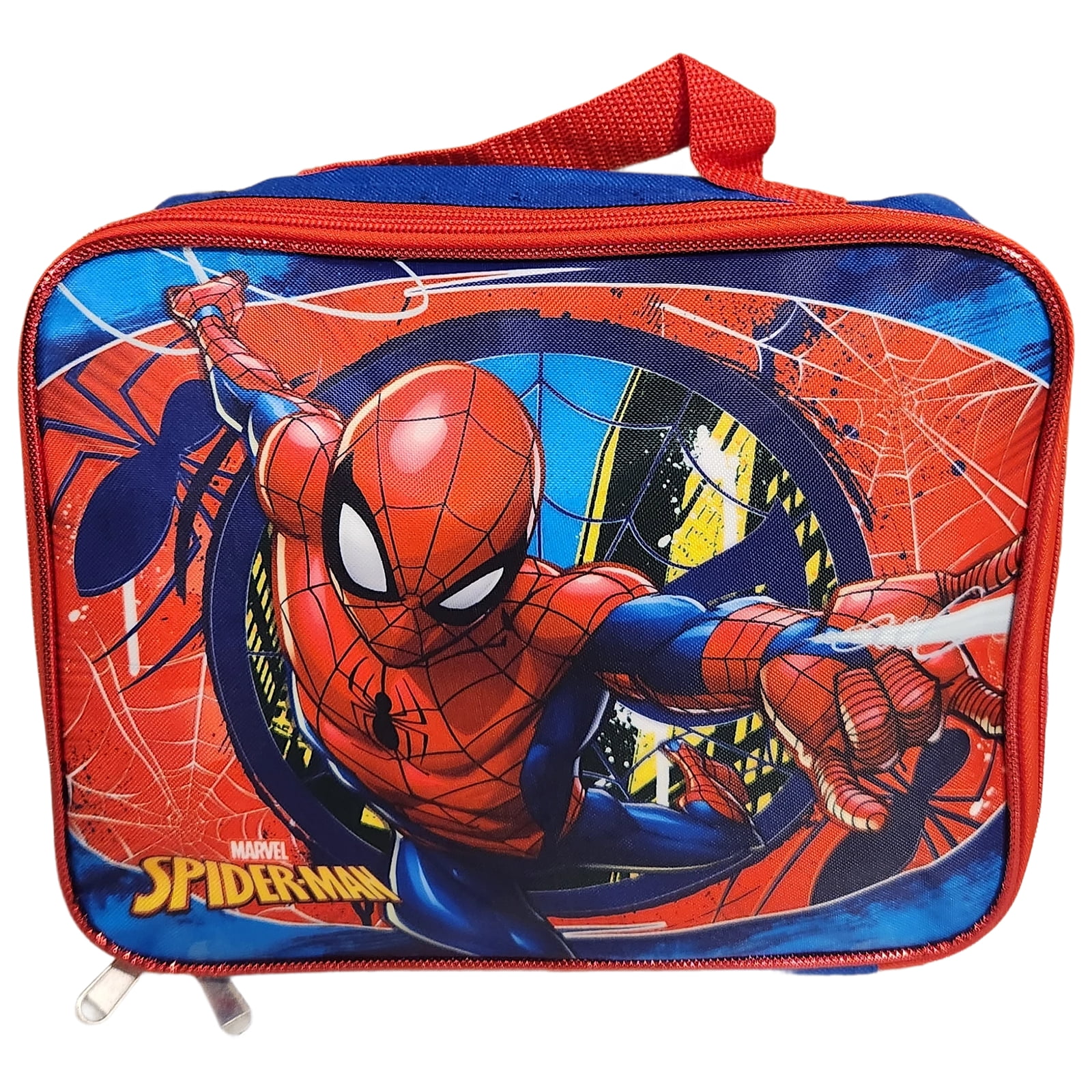 Spiderman Full Size 16 Inch Backpack with Detachable Lunch Box