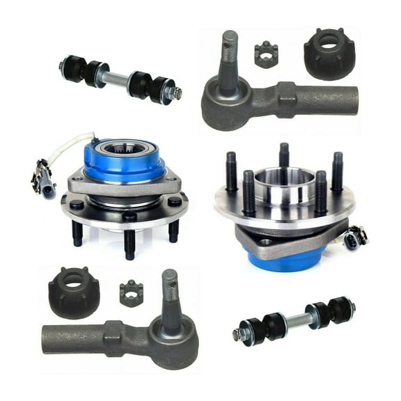 6 Pc Front Suspension Sway Bar Links Outer Tie Rod Ends Wheel Bearing and Hub Assembly Kit Compatible with FWD Models Fits select: 2000-2005 BUICK LESABRE, 2006-2011 BUICK LUCERNE
