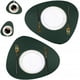 thumbnail image 1 of Mantel individual Tapete para mesa redonda Tapete para café Tapete para mesa de cocina Juego de cuero impermeable, a prueba de aceite y con aislamiento térmico (tapete de mesa * 2 + posavasos * 2) verde oscuro Rojo Verde, 1 of 5