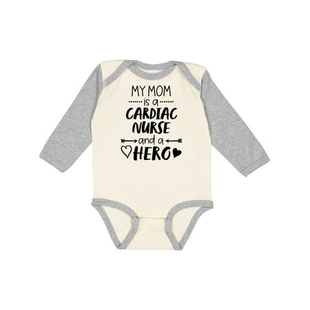 

Inktastic My Mom is a Cardiac Nurse and a Hero Gift Baby Boy or Baby Girl Long Sleeve Bodysuit
