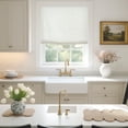 thumbnail image 3 of Everyday Celebration Light Filtering Relaxed Roman Shade,Cordless Hand-Operated Soft Fold Linen Blend Blind 29x64" Natural, 3 of 8