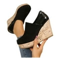 thumbnail image 4 of Up to 25% off Women's Sandals, Xunlbb Fashion Women Casual Round Head Comfy Beach Casual Shoes(Black,Size:35), 4 of 9