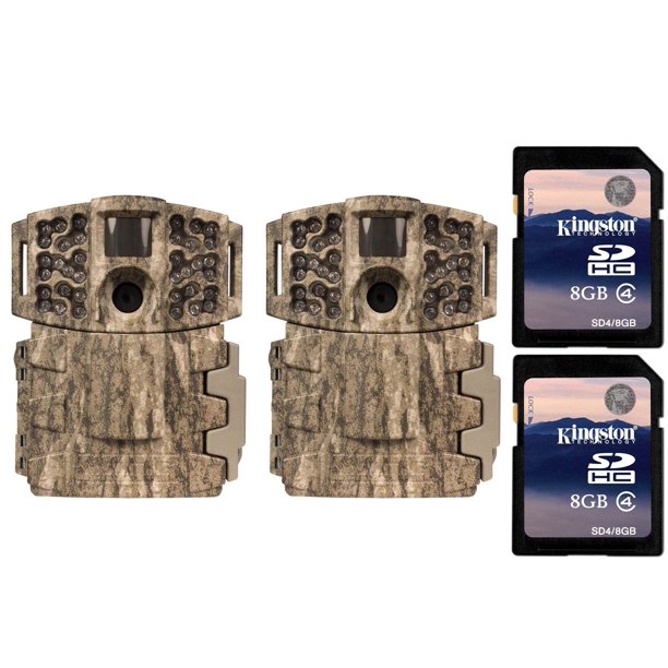 (2) Moultrie No Glow Invisible 14MP Mini 888i IR Trail Game Cameras w