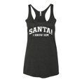 thumbnail image 2 of Wild Bobby Vintage Movie Quote Santa! I Know Him Women Tri-Blend Racerback Tank Top, Vintage Black, Small, 2 of 6
