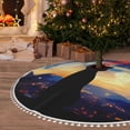 thumbnail image 6 of Rocae Cat Under Starry Skies for Christmas Tree Skirt with Pom Pom Trim for Holiday Party for Holiday Home Decor Indoor Outdoor-30", 6 of 7