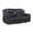 Black, variant on Lexicon Hazen Microfiber Double Reclining Love Seat with Center Console in Black