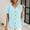 Blue, variant on Women's Loose Round Neck Short Sleeve Jacquard T Shirt with Buttons Short Sleeve Womens Tops Summer Top Women Womens Tops Trendy